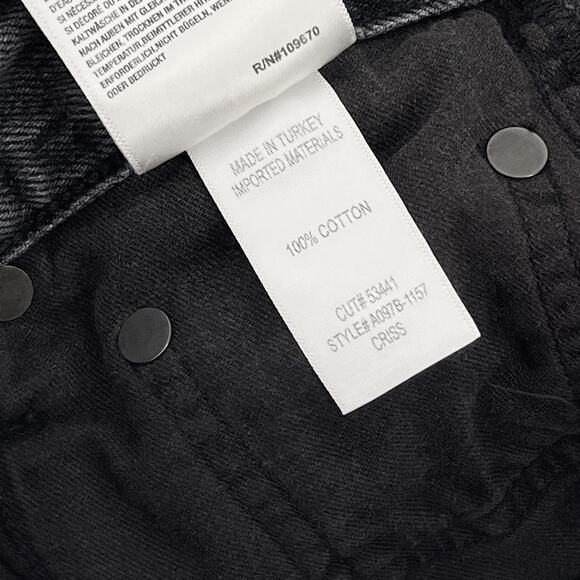 AGOLDE Criss Cross Straight Jeans Synchronize Black Gray Size 24 - Picture 5 of 6